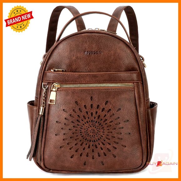 Mini PU Leather Backpack Waterproof Convertible Daypack Women\'s Travel Bag main image 5